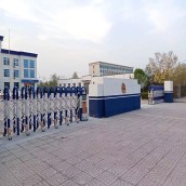 鋁合金電動伸縮門自動門智能遙控學校電動大門工地收縮門